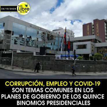 CORRUPCIÓN, EMPLEO Y COVID-19 SON TEMAS COMUNES EN LOS PLANES DE GOBIERNO DE LOS QUINCE BINOMIOS PRESIDENCIALES