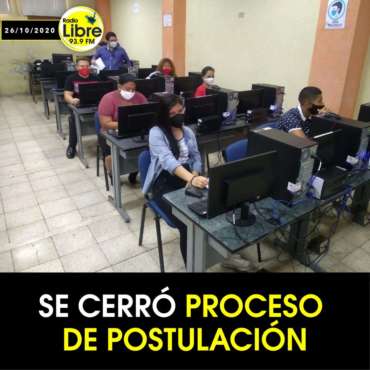 SE CERRÓ PROCESO DE POSTULACIÓN