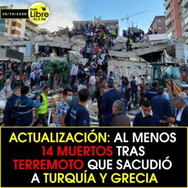 ACTUALIZACIÓN: AL MENOS 14 MUERTOS TRAS TERREMOTO QUE SACUDIÓ A TURQUÍA Y GRECIA