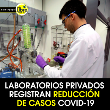 LABORATORIOS PRIVADOS REGISTRAN REDUCCIÓN DE CASOS COVID-19