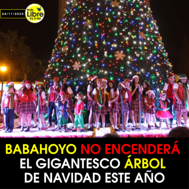 BABAHOYO NO ENCENDERÁ EL GIGANTESCO ÁRBOL DE NAVIDAD ESTE AÑO