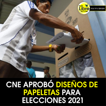 CNE APROBÓ DISEÑOS DE PAPELETAS PARA ELECCIONES 2021