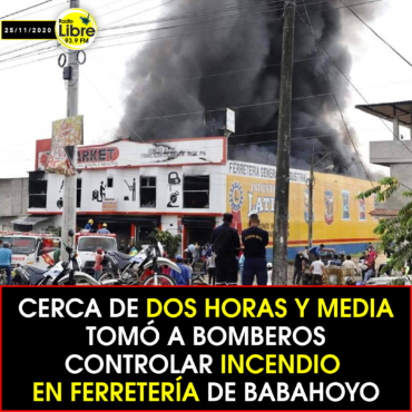VORAZ INCENDIO EN BABAHOYO
