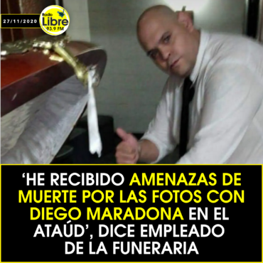 ‘HE RECIBIDO AMENAZAS DE MUERTE POR LAS FOTOS CON DIEGO MARADONA EN EL ATAUD’, DICE EMPLEADO DE LA FUNERARIA