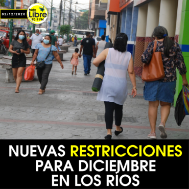 NUEVAS RESTRICCIONES PARA DICIEMBRE EN LOS RÍOS