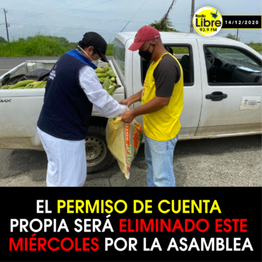 EL PERMISO DE CUENTA PROPIA SERÁ ELIMINADO ESTE MIÉRCOLES POR LA ASAMBLEA