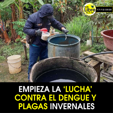 EMPIEZA LA LUCHA CONTRA EL DENGUE Y PLAGAS INVERNALES