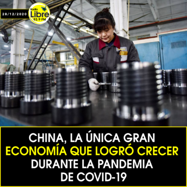 CHINA, LA ÚNICA GRAN ECONOMÍA QUE LOGRÓ CRECER DURANTE LA PANDEMIA DE COVID-19