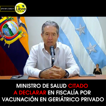 MINISTRO DE SALUD CITADO A DECLARAR EN FISCALÍA POR VACUNACIÓN DE GERIÁTRICO PRIVADO