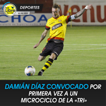 DAMIÁN DÍAZ CONVOCADO POR PRIMERA VEZ A UN MICROCICLO DE LA TRI
