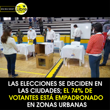 LAS ELECCIONES SE DECIDEN EN LAS CIUDADES; EL 74% DE VOTANTES ESTÁ EMPADRONADO EN ZONAS URBANAS