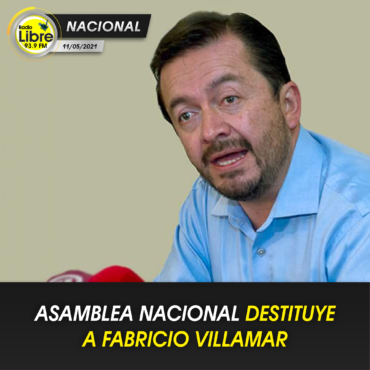 ASAMBLEA NACIONAL DESTITUYE A FABRICIO VILLAMAR