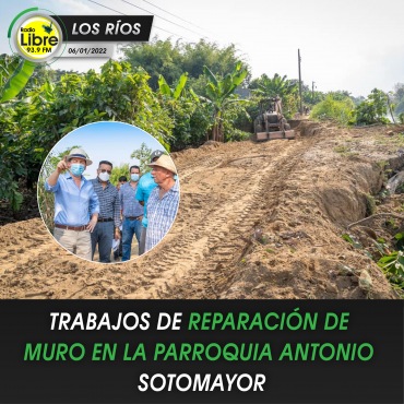 TRABAJOS DE REPARACIÓN DE MURO EN LA PARROQUIA ANTONIO SOTOMAYOR