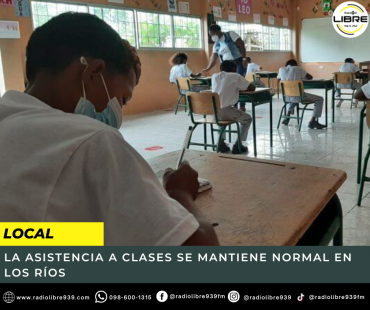 LA ASISTENCIA A CLASES SE MANTIENE NORMAL EN LOS RÍOS